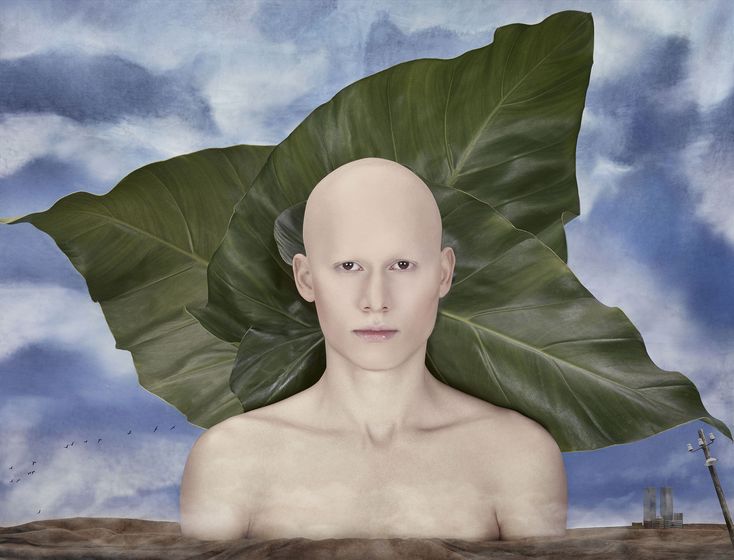 Homme aux trois feuilles vertes